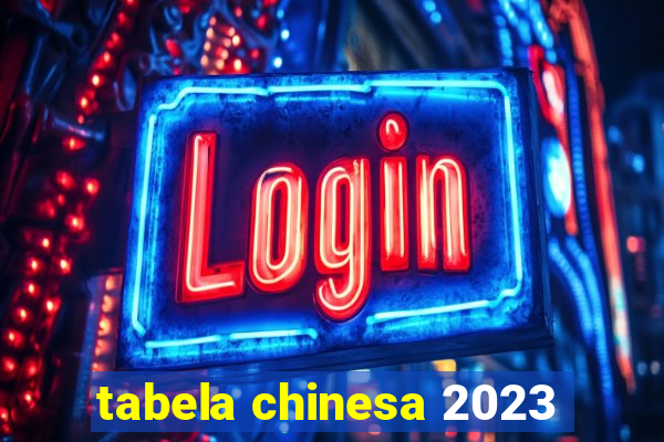 tabela chinesa 2023